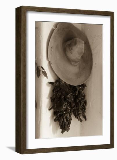 Old Hat and Ristras-Kathy Mahan-Framed Photographic Print