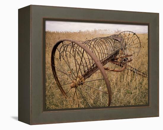 Old Hayrake & Teasle Near Preston, Cache Valley, Idaho, USA-Scott T^ Smith-Framed Premier Image Canvas