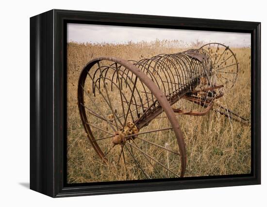 Old Hayrake & Teasle Near Preston, Cache Valley, Idaho, USA-Scott T^ Smith-Framed Premier Image Canvas