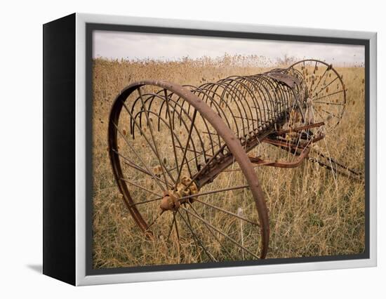 Old Hayrake & Teasle Near Preston, Cache Valley, Idaho, USA-Scott T^ Smith-Framed Premier Image Canvas