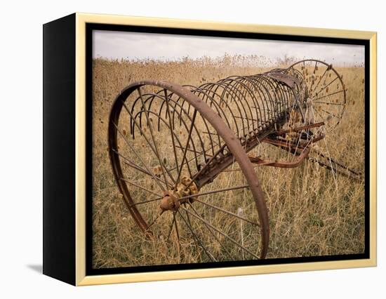 Old Hayrake & Teasle Near Preston, Cache Valley, Idaho, USA-Scott T^ Smith-Framed Premier Image Canvas