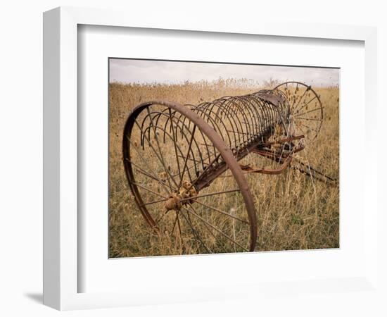 Old Hayrake & Teasle Near Preston, Cache Valley, Idaho, USA-Scott T^ Smith-Framed Photographic Print