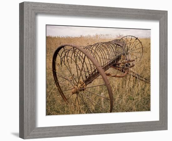 Old Hayrake & Teasle Near Preston, Cache Valley, Idaho, USA-Scott T^ Smith-Framed Photographic Print