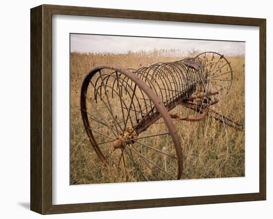 Old Hayrake & Teasle Near Preston, Cache Valley, Idaho, USA-Scott T^ Smith-Framed Photographic Print