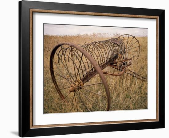 Old Hayrake & Teasle Near Preston, Cache Valley, Idaho, USA-Scott T^ Smith-Framed Photographic Print