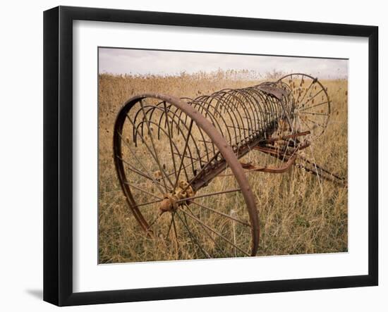 Old Hayrake & Teasle Near Preston, Cache Valley, Idaho, USA-Scott T^ Smith-Framed Photographic Print