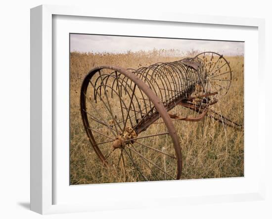 Old Hayrake & Teasle Near Preston, Cache Valley, Idaho, USA-Scott T^ Smith-Framed Photographic Print