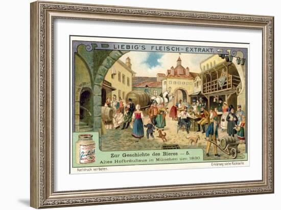 Old Hofbrauhaus in Munich, 1830-null-Framed Giclee Print