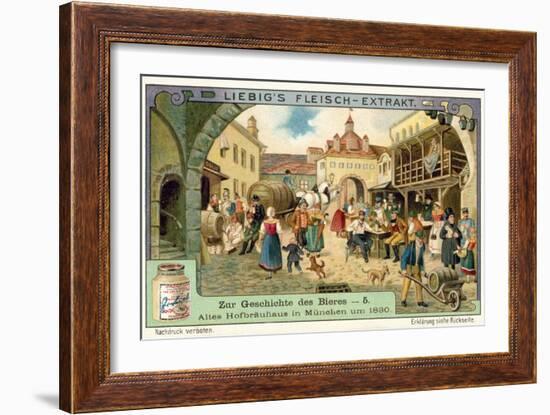 Old Hofbrauhaus in Munich, 1830-null-Framed Giclee Print