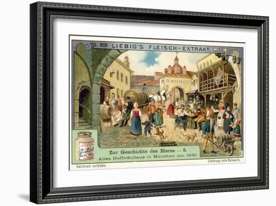 Old Hofbrauhaus in Munich, 1830-null-Framed Giclee Print