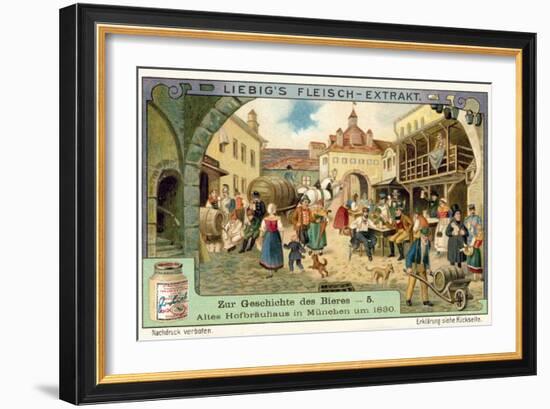 Old Hofbrauhaus in Munich, 1830-null-Framed Giclee Print