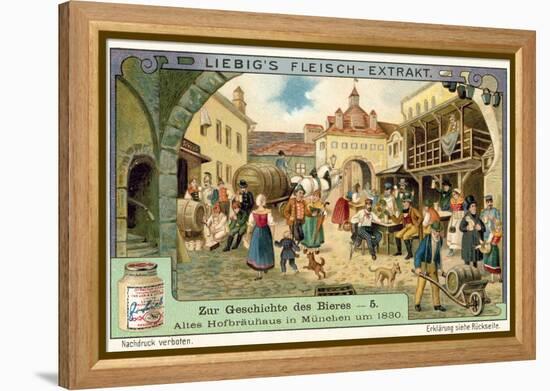 Old Hofbrauhaus in Munich, 1830-null-Framed Premier Image Canvas