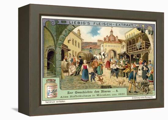 Old Hofbrauhaus in Munich, 1830-null-Framed Premier Image Canvas