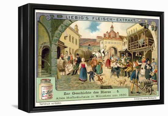 Old Hofbrauhaus in Munich, 1830-null-Framed Premier Image Canvas