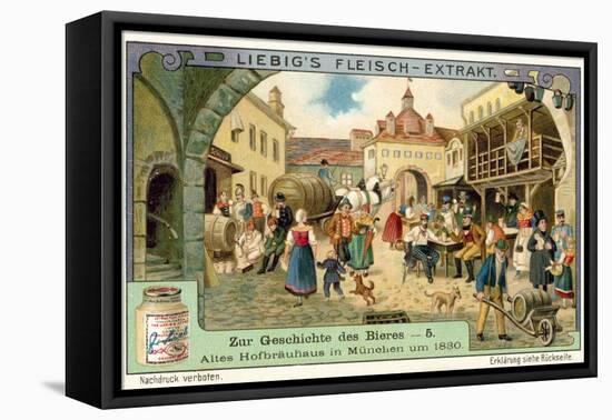 Old Hofbrauhaus in Munich, 1830-null-Framed Premier Image Canvas