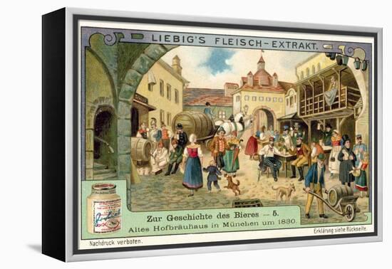 Old Hofbrauhaus in Munich, 1830-null-Framed Premier Image Canvas