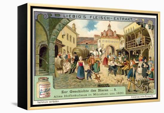 Old Hofbrauhaus in Munich, 1830-null-Framed Premier Image Canvas