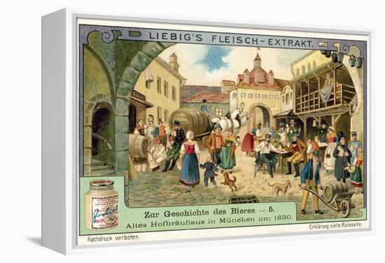 Old Hofbrauhaus in Munich, 1830-null-Framed Premier Image Canvas