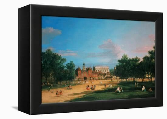 Old Horse Guards and the Banqueting Hall, Whitehall from St James's Park, 1749-Canaletto-Framed Premier Image Canvas