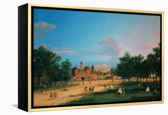 Old Horse Guards and the Banqueting Hall, Whitehall from St James's Park, 1749-Canaletto-Framed Premier Image Canvas