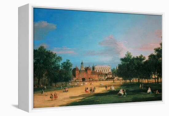 Old Horse Guards and the Banqueting Hall, Whitehall from St James's Park, 1749-Canaletto-Framed Premier Image Canvas