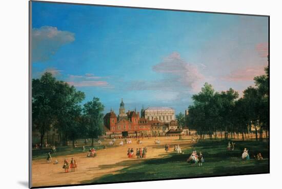 Old Horse Guards and the Banqueting Hall, Whitehall from St James's Park, 1749-Canaletto-Mounted Giclee Print