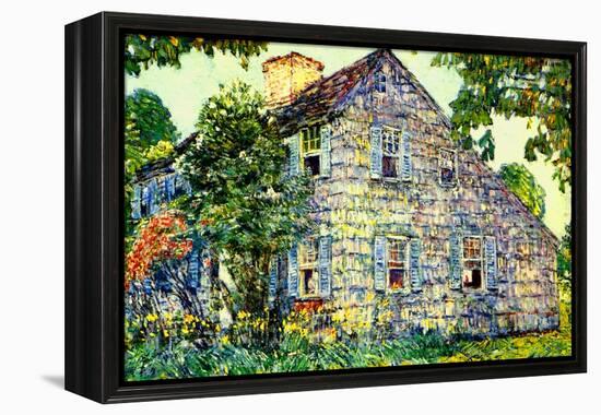 Old House, East Hampton, 1917-Childe Hassam-Framed Premier Image Canvas