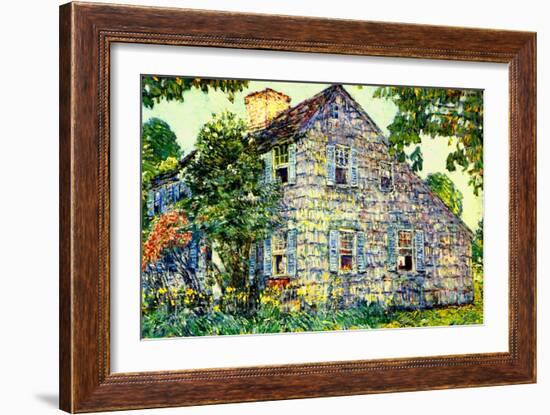 Old House, East Hampton, 1917-Childe Hassam-Framed Giclee Print