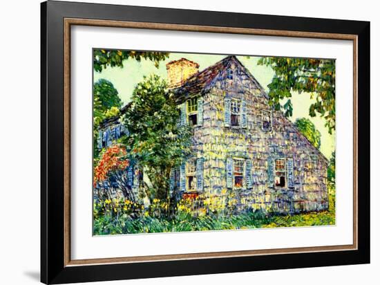 Old House, East Hampton, 1917-Childe Hassam-Framed Giclee Print