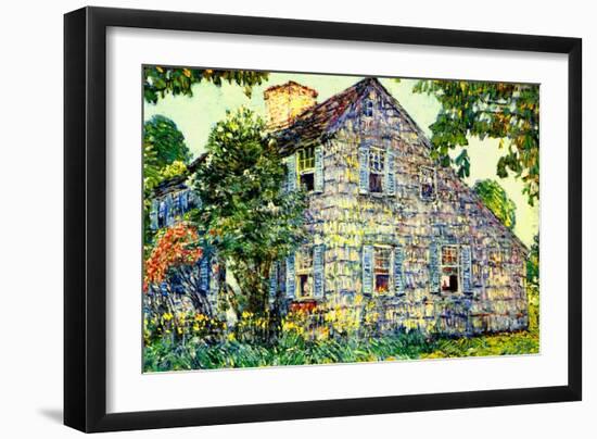 Old House, East Hampton, 1917-Childe Hassam-Framed Giclee Print