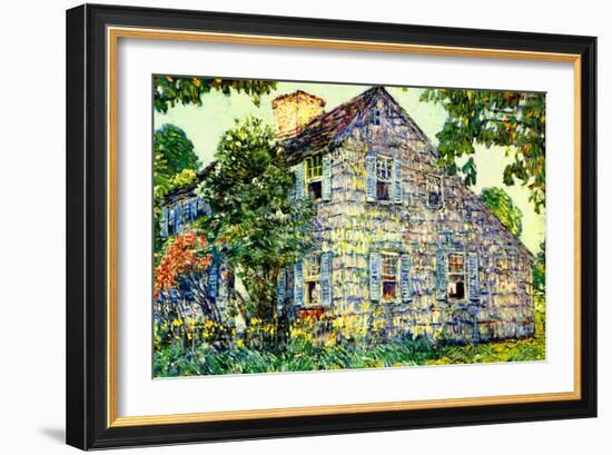 Old House, East Hampton, 1917-Childe Hassam-Framed Giclee Print