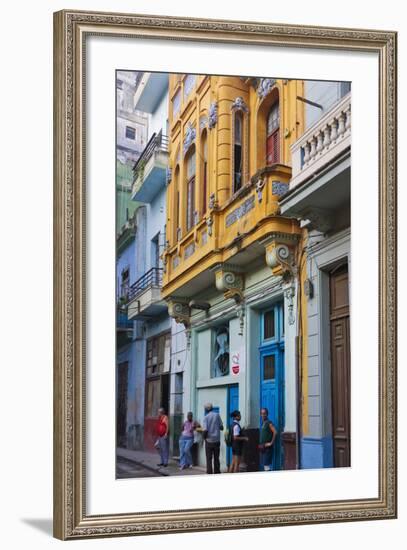 Old House in the Historic Center, Havana, UNESCO World Heritage Site, Cuba-Keren Su-Framed Photographic Print