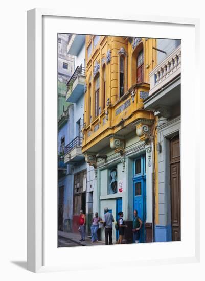 Old House in the Historic Center, Havana, UNESCO World Heritage Site, Cuba-Keren Su-Framed Photographic Print