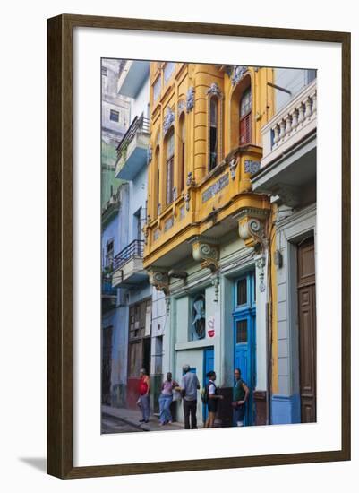 Old House in the Historic Center, Havana, UNESCO World Heritage Site, Cuba-Keren Su-Framed Photographic Print