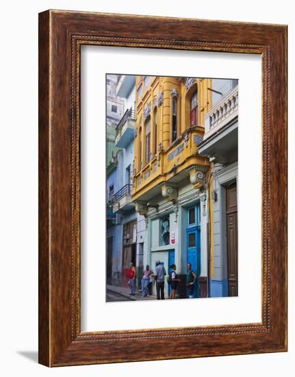 Old House in the Historic Center, Havana, UNESCO World Heritage Site, Cuba-Keren Su-Framed Photographic Print