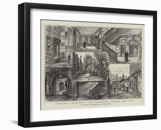 Old House to Be Demolished in Austin-Friars-Frank Watkins-Framed Giclee Print