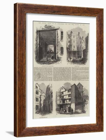 Old Houses About to Be Demolished for the New Courts of Law-Samuel Read-Framed Giclee Print