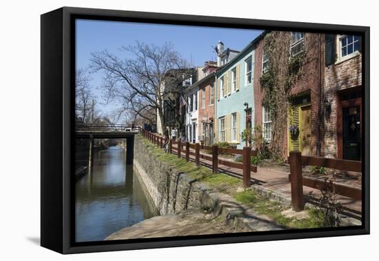 Old Houses Along the C and O Canal-John Woodworth-Framed Premier Image Canvas