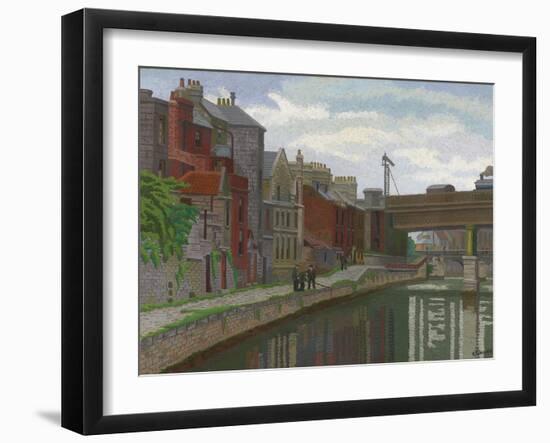 Old Houses, Bath, 1927 (Oil on Canvas)-Charles Ginner-Framed Giclee Print