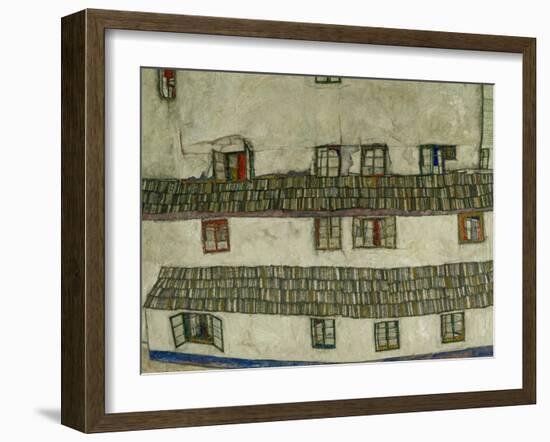 Old Houses (Krumlov, Bohemia), 1917-Egon Schiele-Framed Giclee Print