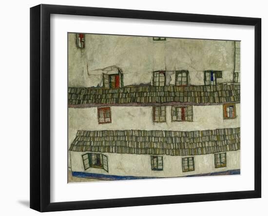 Old Houses (Krumlov, Bohemia), 1917-Egon Schiele-Framed Giclee Print