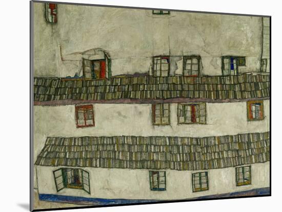 Old Houses (Krumlov, Bohemia), 1917-Egon Schiele-Mounted Giclee Print