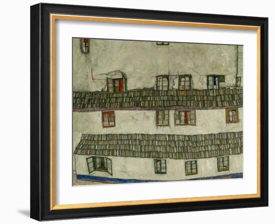 Old Houses (Krumlov, Bohemia), 1917-Egon Schiele-Framed Giclee Print