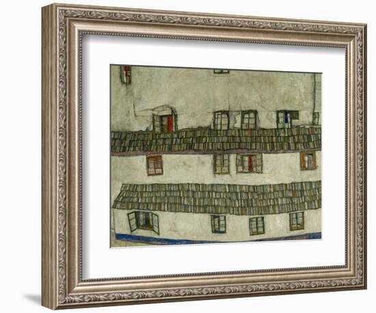 Old Houses (Krumlov, Bohemia), 1917-Egon Schiele-Framed Giclee Print