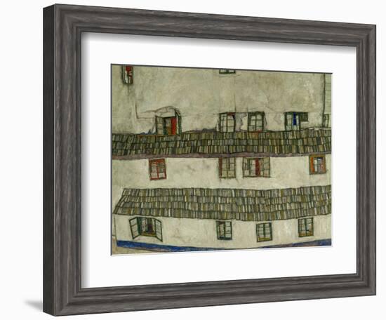 Old Houses (Krumlov, Bohemia), 1917-Egon Schiele-Framed Giclee Print