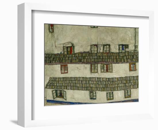 Old Houses (Krumlov, Bohemia), 1917-Egon Schiele-Framed Giclee Print