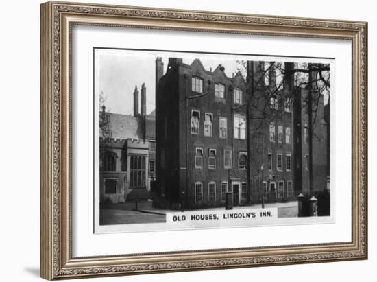 Old Houses, Lincoln's Inn, London, C1920S-null-Framed Giclee Print