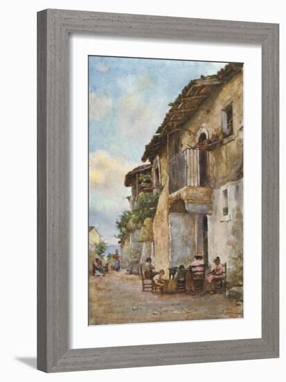 Old Houses, Taormina-Alberto Pisa-Framed Giclee Print