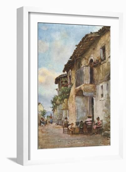 Old Houses, Taormina-Alberto Pisa-Framed Giclee Print