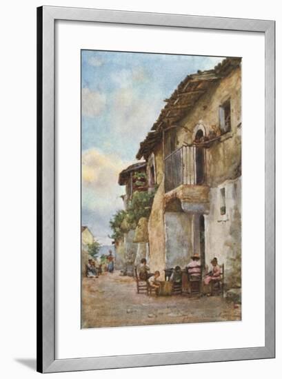 Old Houses, Taormina-Alberto Pisa-Framed Giclee Print